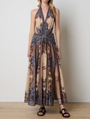 knee length dresses for ladies Zimmermann Halcyon Cutout Ruffled Shell Embellished Linen Midi Dress